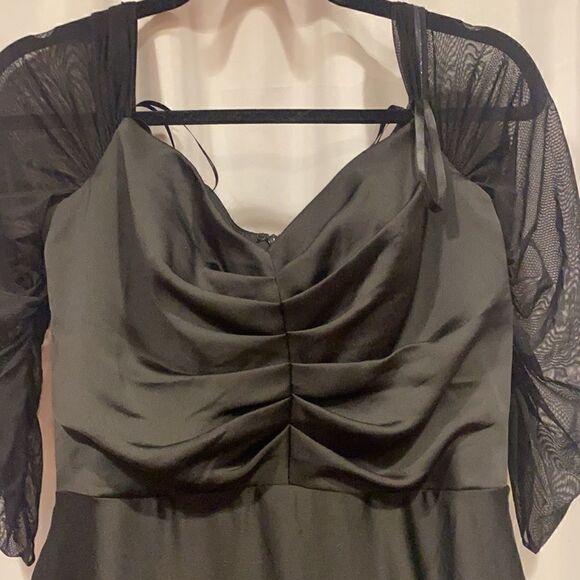 BHLDN BOWDEN SATIN GOWN BLACK NEW NWT SIZES 6 - Picture 12 of 12